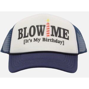 Blow Me Trucker Hat Mesh Cap Snapback Hat Adjustable Blow Me Hat
